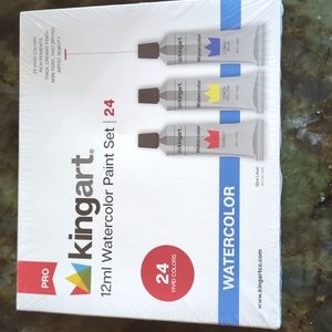 New Kingart Pro 24 Watercolor Paint Set 12ml